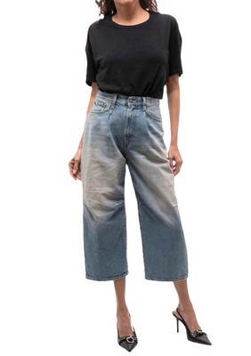 R13 Cropped Wixdeleg Damen Jeans 23 Bequemer Gerade Gekürzt Knöchel Gewaschen