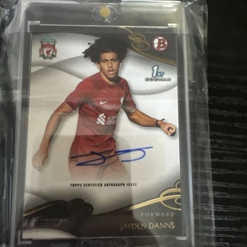 Jayden Danns RC Auto 2022-23 Topps Liverpool Lineage