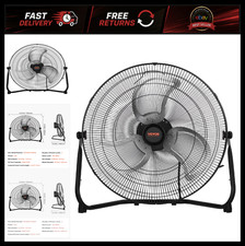 VEVOR Floor Fan, 3 Speeds High Velocity Heavy Duty 20 Inch Industrial Fan, 4800
