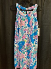 Lulu B Large Racerback Dress Blue Pink Upf50