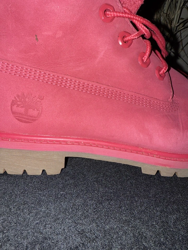 Timberline Botas Rosa Caliente Usadas Timberlines Para Mujer Talla 7 Foto 3 de 4