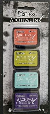 Kit #5 - Distress Archival Ink Mini Tim Holtz Color 4 pc Set AITK75127