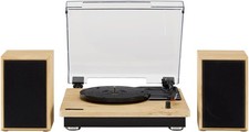 Crosley CR6043A-NA Brio Bluetooth Turntable Shelf System with Included Speakers,