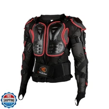 Ridbiker Motorcycle Full Body Armor Protector Removable Racing Jacket Motocro