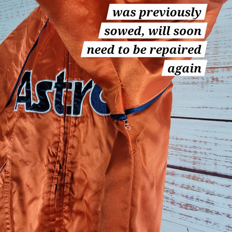 Chaqueta Bomber Vintage Houston Astros Mujer Talla S Colección Cooperstown Años 90 Foto 4 de 4