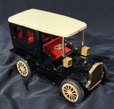 Vintage Japan Tin Coach Limo Car Friction Toy Metal Black Model Rare