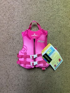 O’Brien Watersports Children’s BioLite Pink Life Jacket - 30 - 50 lbs - NWT