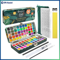 Aquarellfarben Set 100 Farben Mit Pinsel Und Papier In Tragetasche