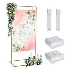 Wedding Welcome Sign Holder, 68  Welcome to Our Wedding Sign Adjustable Gold