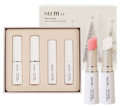 SU: M37 Time Energy Holiday Edition feuchter Lippenbalsam-Set pink & weiß | A...