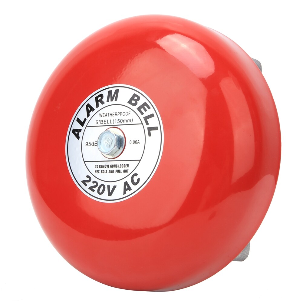 CB6B Fire Alarm Bell 150mm 95dB Red Industrial Building Elevator Alarm
