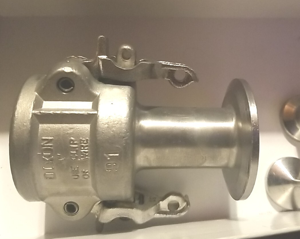 Dixon 1″ TriClamp (Sanitary) x Female Camlock Adapter 316L Type C 1/1