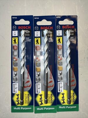 Bosch MP09 Daredevil 5/16 in x 6  Multipurpose Drill Bits LOT OF 3 NEW