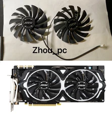 Replacement Cooler Cooling Fan Pair For MSI Armor gtx 1080ti 1080 1070 1060