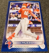 2022 TOPPS UPDATE SERIES*#US19*SIMON MUZZIOTTI*ROYAL BLUE PARAL RC*PHILLIES*NRMT