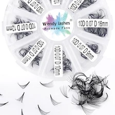 Premade Fans Eyelash Extension 500 Fans Handmade Loose Volume Lashes 6D-20D