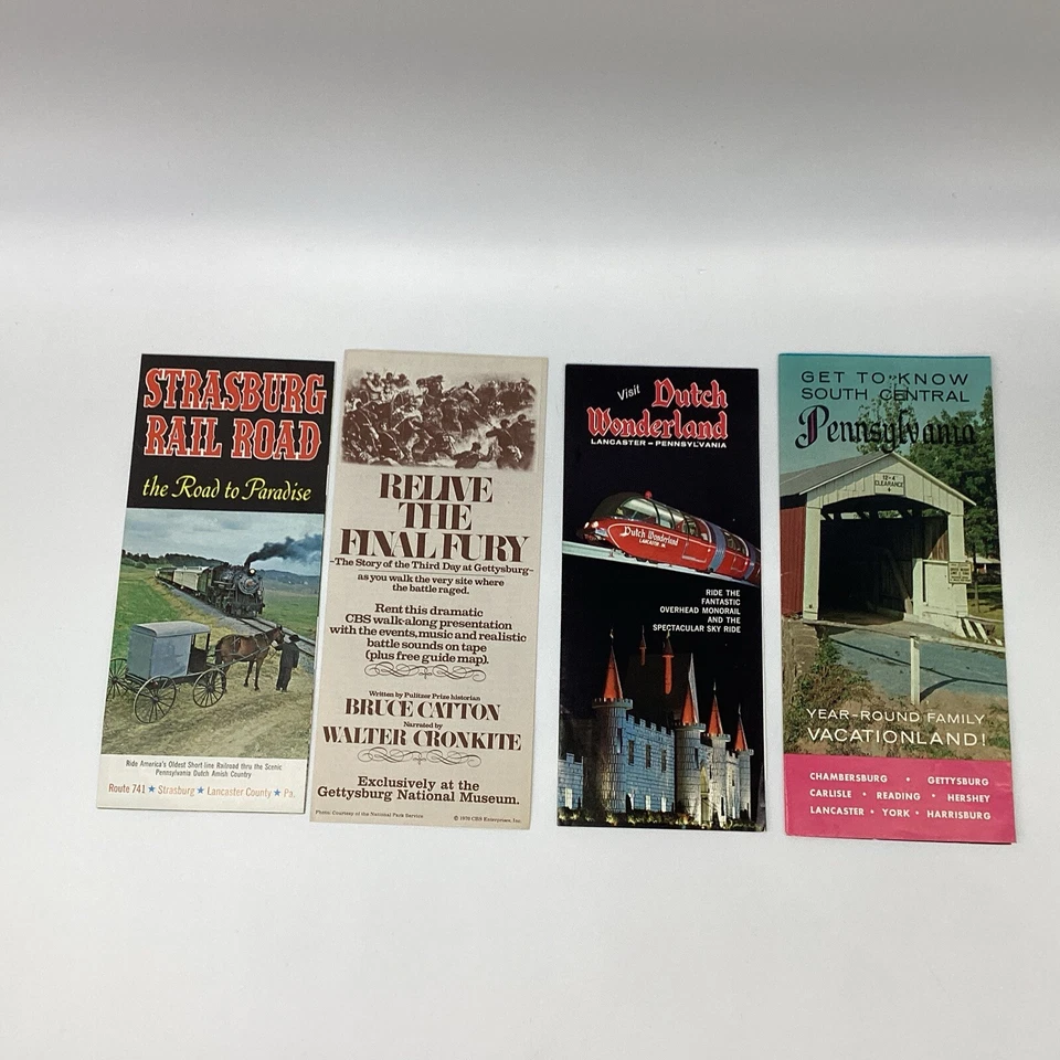 Pennsylvania Lancaster 16 Brochures 2 Postcards 1970s Civil War Dutch Rail Road - Image 3 of 4