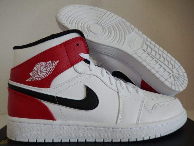 jordan 1 mid white and red