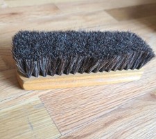 OXCO USA Wooden Handle Shoe Shine Brush 100 Sterilized HORSE Hair