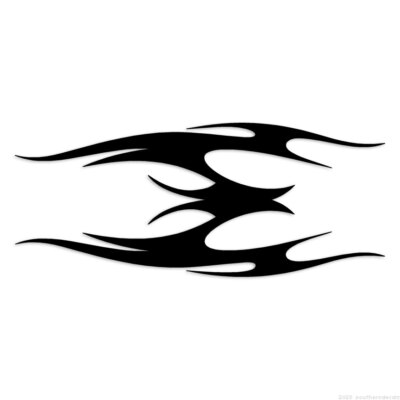 Tribal Fire Flames - Decal Sticker - Multiple Colors & Sizes - ebn7416