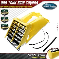 Plastic Gas Tank Side Covers w/ Grill for Yamaha Banshee 350 YFZ350 87-06 Yellow