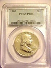 1962 50C  Franklin Half Dollar PCGS  PR66