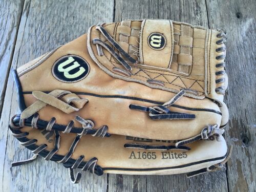 Wilson 13" A1665 Elite 5 Leather Baseball Glove Elite Series Model RHT