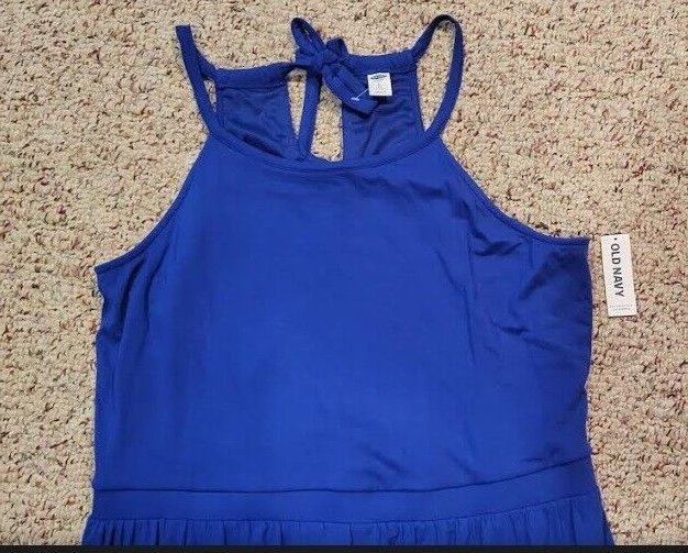 Old Navy Blue Long Halter Maxi Dress, Ladies Size XL TALL NEW WITH TAGS |  eBay
