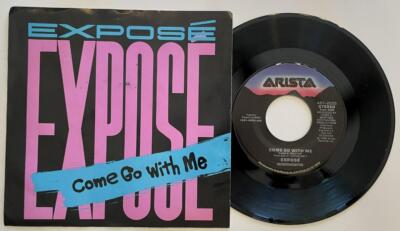 Expose Come Go With Me / December 45 rpm PS M- Arista Hi NRG Dance Pop (1987)