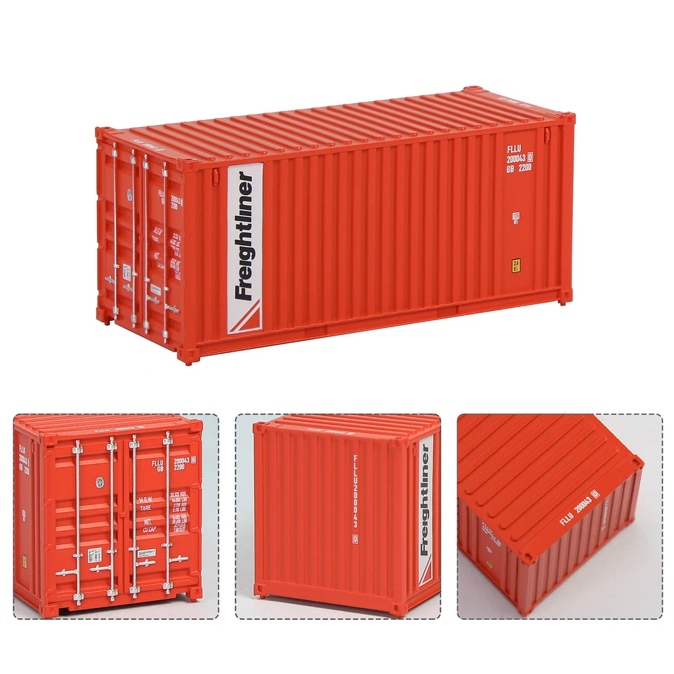 3pcs HO Scale 1:87 20ft Shipping Container 20' Cargo Box Model Railway - Image 4 of 4