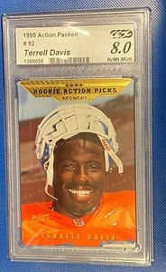 Terrell Davis ROOKIE 1995 Action Packed #92 Certified grade of 8.0 | eBay