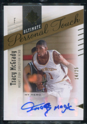 2010 UPPER DECK ULTIMATE PERSONAL TOUCH TRACY McGRADY #H-TM ROCKETS /25 AUTO JB1