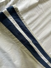 Pottery Barn Kids White  Navy Blue Harper Crib Skirt