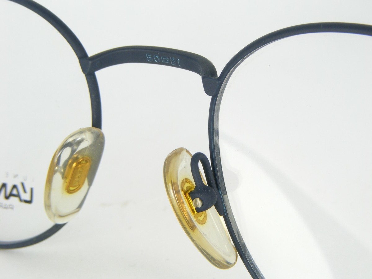 L\'Amy Eyeglasses France Lattitude 1B C02 Blue/Orange Frames Only Black 53-20-135 L main image 4