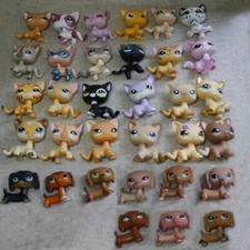 8pcs/lot Littlest Pet Shop toys LPS Random Cat Dachshund Dog Animal Figures New
