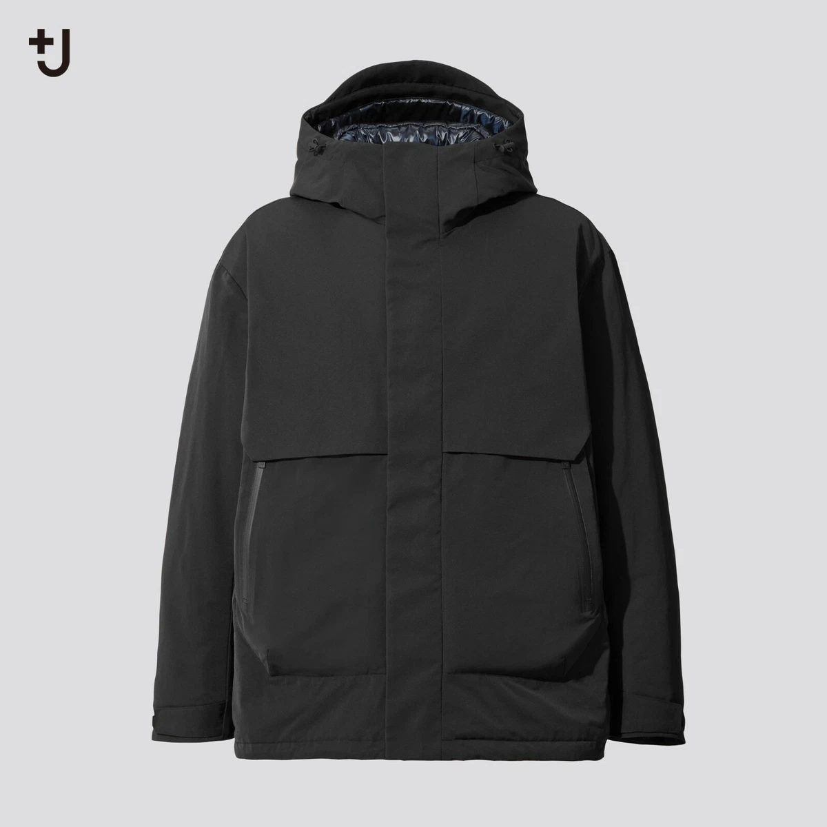 NEW UNIQLO J JIL SANDER HYBRID DOWN OVERSIZED PARKA BLACK SIZE