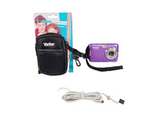 Vivitar ViviCam X029 10.1MP Digital Camera Purple , Bundle