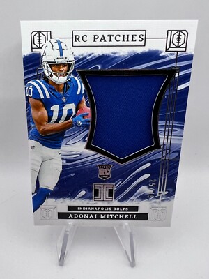 Adonai Mitchell - 2024 Impeccable Rookie Logo Patches #RLP-AM /49 Colts RC SP