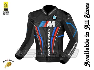 Custom Motorcycle Leather Jacket Premium Riding Jacket CE Armor For BMW  Riders