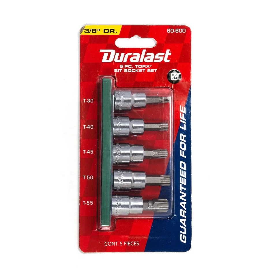 Duralast 3/8in Drive Torx Bit Socket Set 5 Piece  # 60-600 - Image 3 of 4