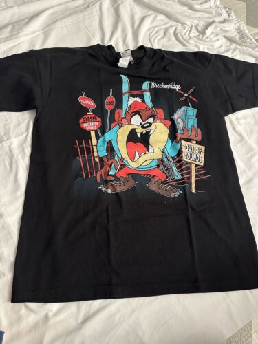 vintage 90s t shirt xl Taz Tasmanian Brecheridge  - Afbeelding 1 van 5