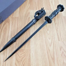 Cold Steel Rondel Dagger Fixed-Knife 10.5" Carbon-Steel Blade Leather Scabbard