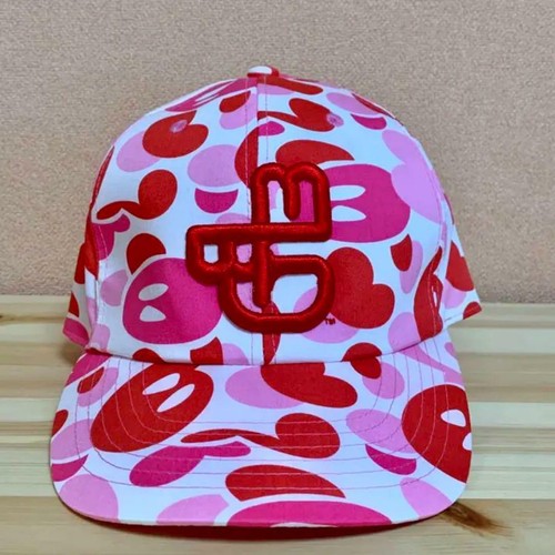 A Bathing Ape Cap Size L Red Camouflage 