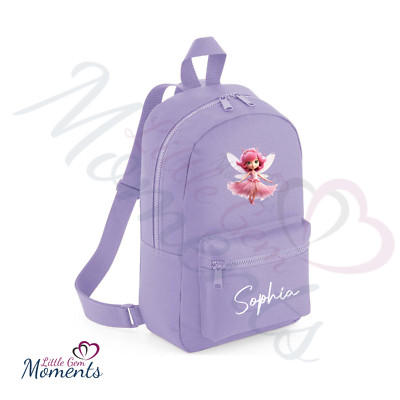 Personalisierter Kinder Mini Pixie Fee Rucksack. Individuelle Kleinkind Kinderzimmer Tasche.