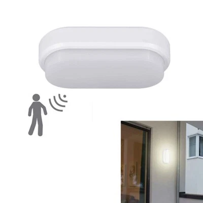 ROBERTAGOR DRIWEI PLAFONIERA LED 9W DOME OVALE SENSORE MOVIMENTO IP56 BIANCO NATURALE 4000K 1521