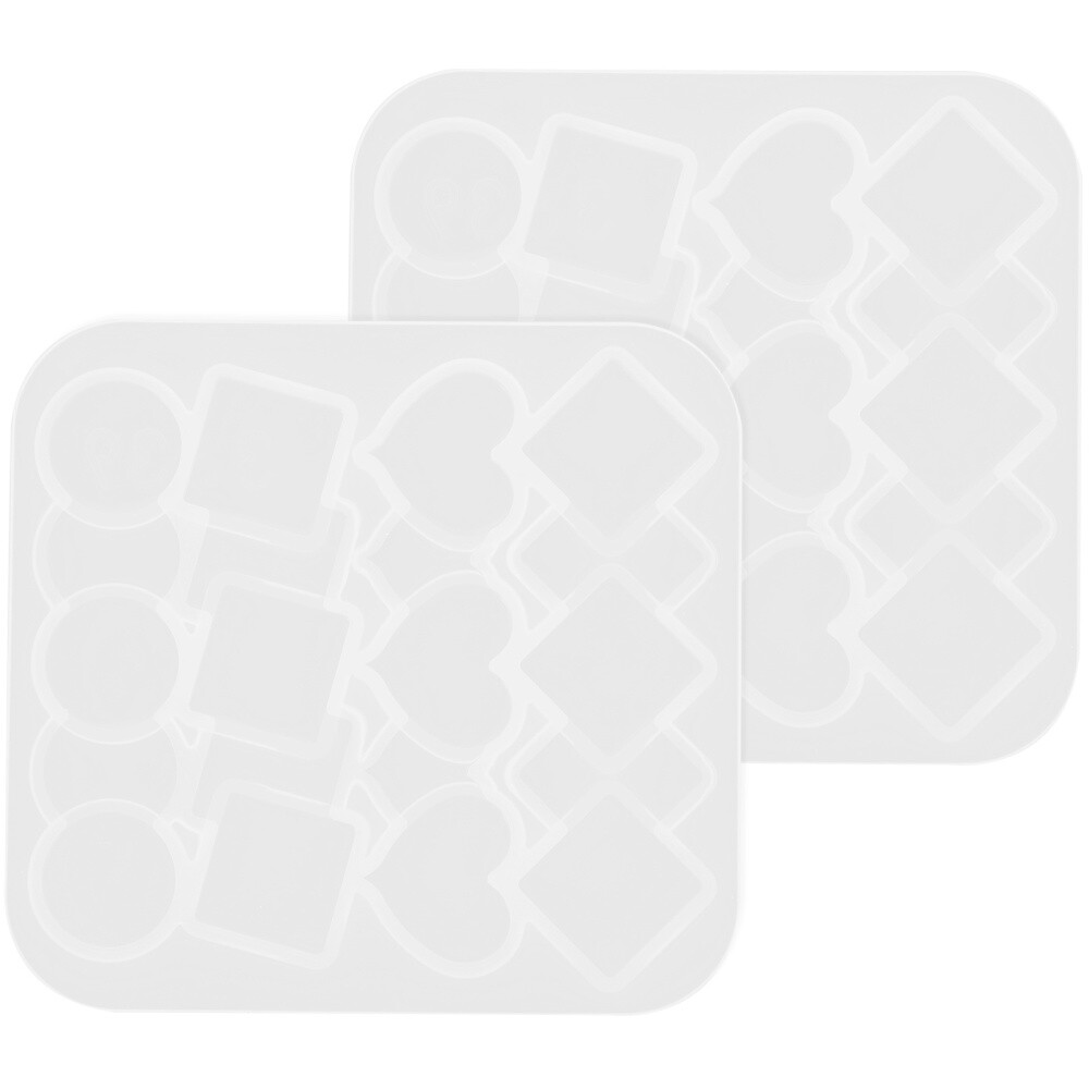 2 Pcs Hairpin Silicone Mold Storage Bin with Lid Casting Molds Jewelry Trays