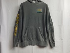 Salty Crew Sweatshirt Mens Hoodie Dark Gray Find Refuge In The Sea Size large