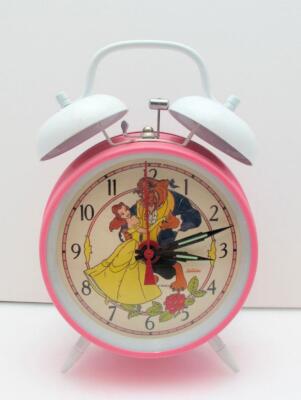   Disney Beauty and the Beast Double Bell Alarm Clock by Sunbeam   Vintage WORK