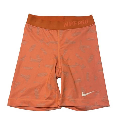 Womens EUC Nike Pro Size XS Orange Compression Fitness Bike CrossFit Shorts  | eBay