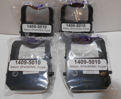 Lot of 4  Simplex EP40 EP800 Time Clock Ribbon Cartridges (Purple) 1409-5010